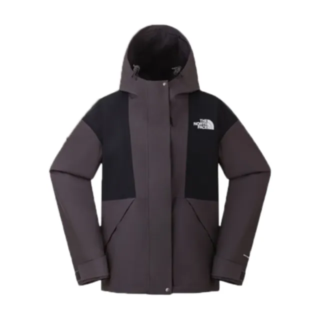【The North Face】北臉 外套 女 運動連帽外套 防潑水 W REIGN ON 2.0 JACKET 黑灰 NF0A8J6YT6Z