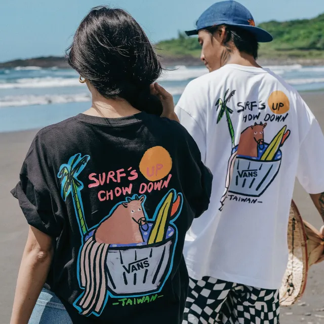 【VANS】Taiwan Culture 台灣限定 牛肉麵X衝浪 白色短袖T恤