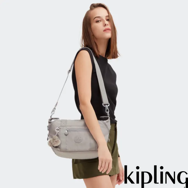 【KIPLING】溫柔沉穩灰手提側背包-ART MINI 女包