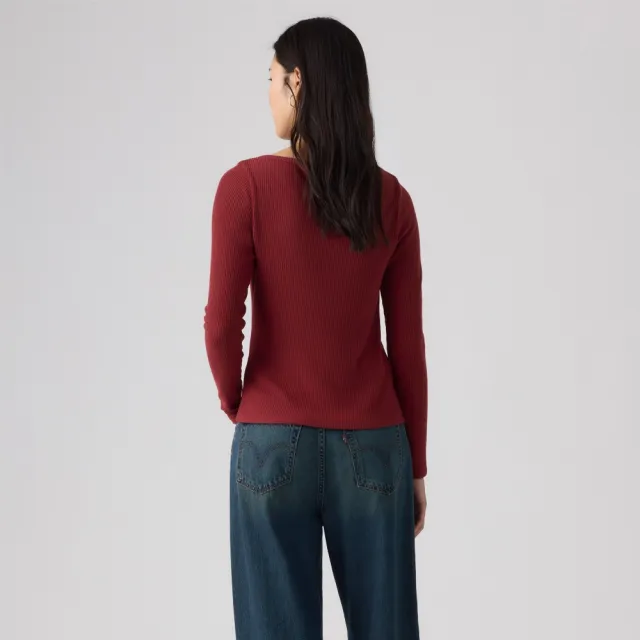 【LEVIS】Sabrina 長袖舒適疊穿上衣 / 微彈性 女生上衣 熱賣單品 0087Y-0001