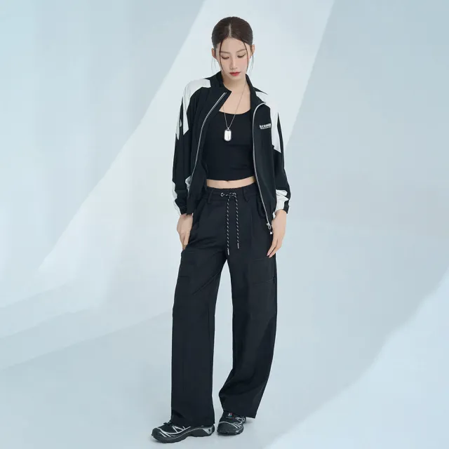 【MAJOR MADE】寬拉鍊口袋時髦寬直筒褲(寬褲/機能長褲/直筒褲)