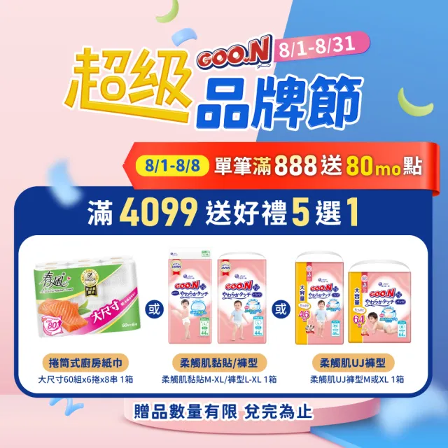 VIP【GOO.N】日本大王輕薄舒爽 褲型紙尿褲M-XXXL