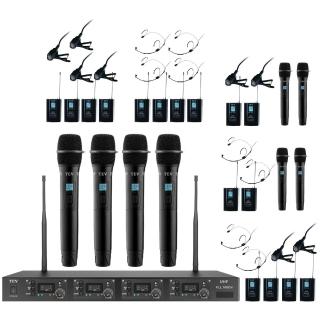 TEV TR-7500 四頻數位UHF分集接收100頻道無線麥克風TM-8100
