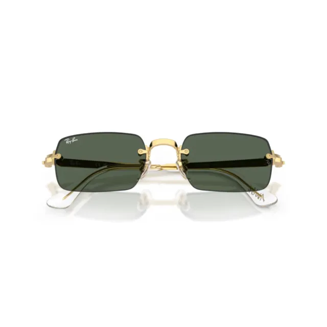 【RayBan 雷朋】方框太陽眼鏡/芒金|深綠色#RB3928 00171-54mm 5807