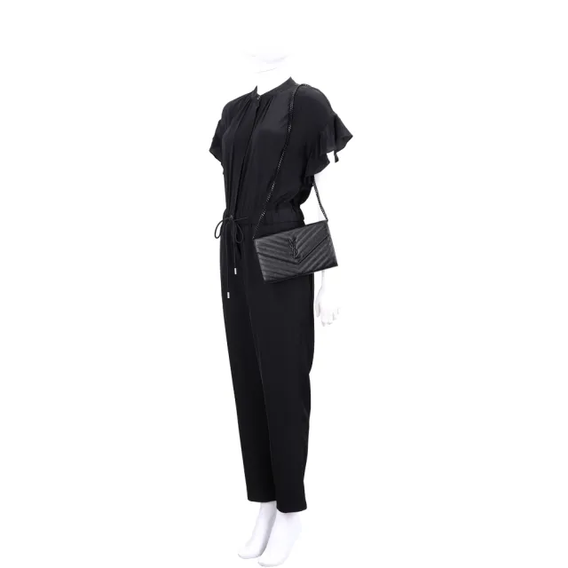【YSL】Saint Laurent 大型 Monogram牛皮鍊帶斜背包-多款可選(肩背包 手拿包 鍊包)
