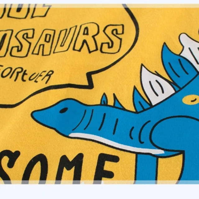 【橘魔法】恐龍趣味對話短袖上衣 男童 兒童 童裝 T恤 棉T T-Shirt
