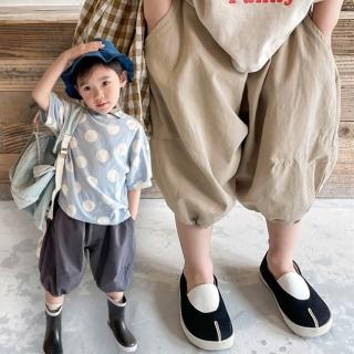 【橘魔法】素面卡其燈籠褲 男童 女童 兒童 童裝 五分褲 飛鼠褲 中褲 褲子 中性款