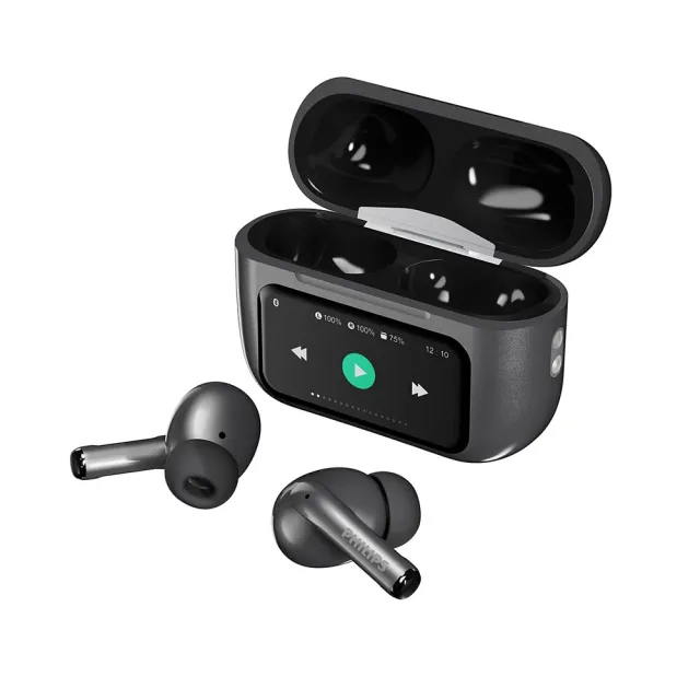 【Philips 飛利浦】大小耳獨家組合 TAH2500 AI mic動態低音ANC降噪藍牙耳罩耳機+TAT2630觸控螢幕藍牙耳機