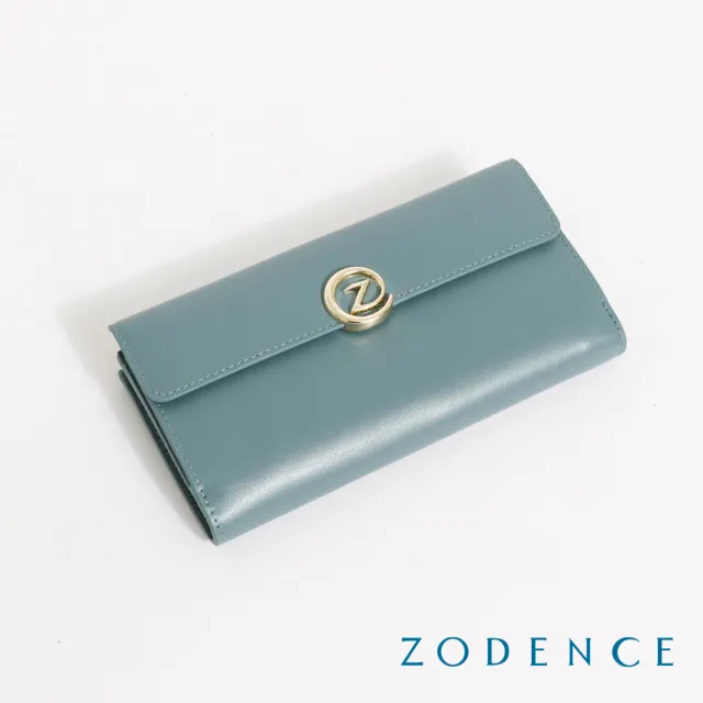 【ZODENCE 佐登司】FOLIA雙面牛皮拉鍊長夾-多色 (皮夾/女夾)