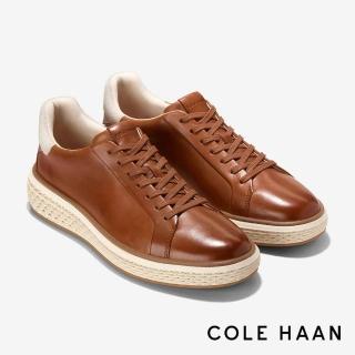 【Cole Haan】GRANDPRO COURT SKYWEAVE 真皮休閒鞋 男款寬楦 英倫棕(C42302)