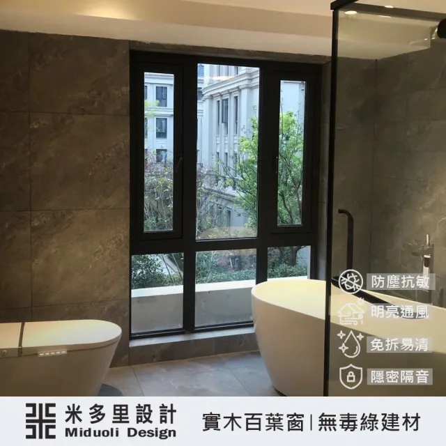 【MIDUOLI 米多里】(工廠專業製作/連工帶料高品質裝修)衛浴專用-防水/防潮-塑鋼-對外窗-上下分段-30才