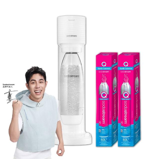 【Sodastream】GAIA 快扣機型氣泡水機 2色可選(3支鋼瓶+含原箱1L水瓶x1)