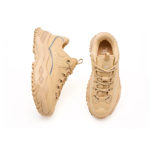 【FILA】TWINE MAX v2 女休閒鞋 厚底老爹鞋 -米 (5-C626A-260)