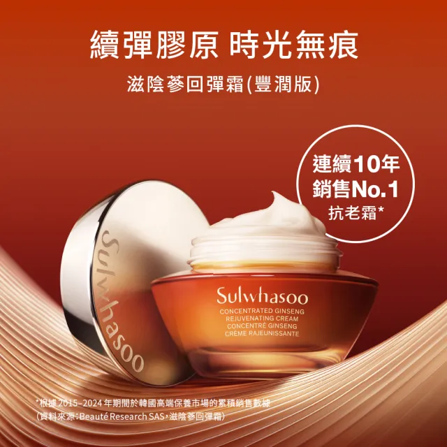 【Sulwhasoo 雪花秀】官方直營 滋陰蔘回彈霜50ml禮盒(豐潤版 2026)
