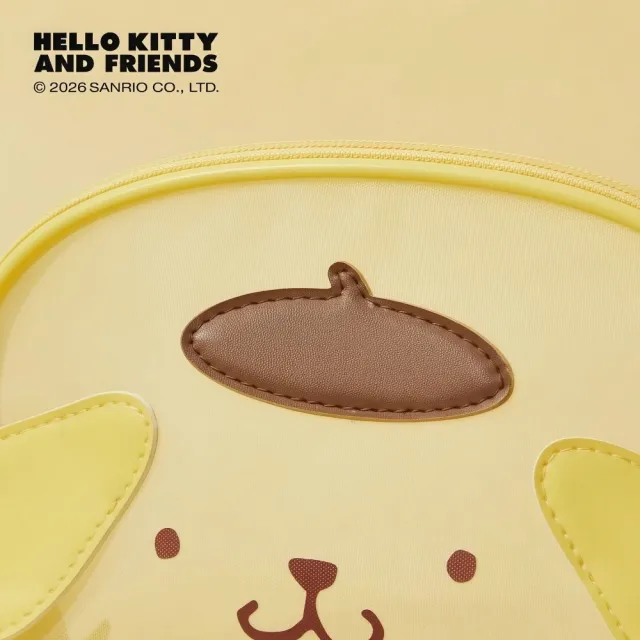 【SANRIO 三麗鷗】正版授權布丁狗透氣網布化妝包收納包零錢包(閨蜜女兒女友生日聖誕交換禮物)
