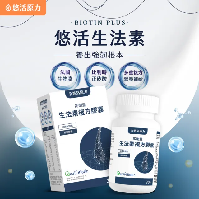 【悠活原力】悠活生法素複方膠囊x3(30粒/盒 高劑量 生物素 鋅 甘胺酸亞鐵 B5 B6 B12)
