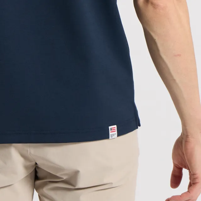 【Munsingwear】企鵝牌 男款深藍色 經典刺繡撞色點綴短袖 Polo 衫 MGXJ2026