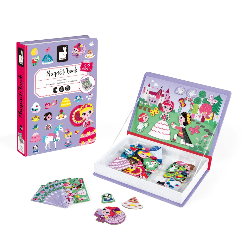 【法國Janod】磁鐵遊戲書-公主與王子(磁鐵書 安靜書 邏輯思考 創造力)