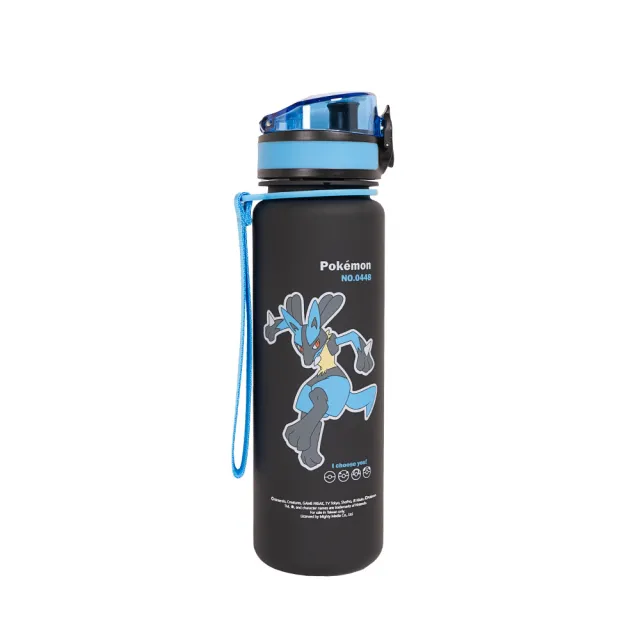 【IMPACT 怡寶】寶可夢路卡利歐Tritan水壺/水杯/水瓶(500ML) 附提繩-黑藍 IMPKMB08RB
