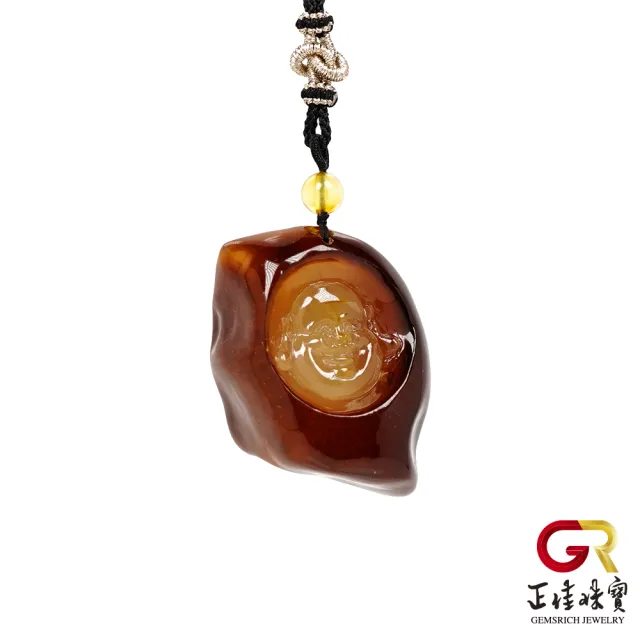 【正佳珠寶】蜜蠟琥珀頂級紅皮19.7g大肚佛吊墜