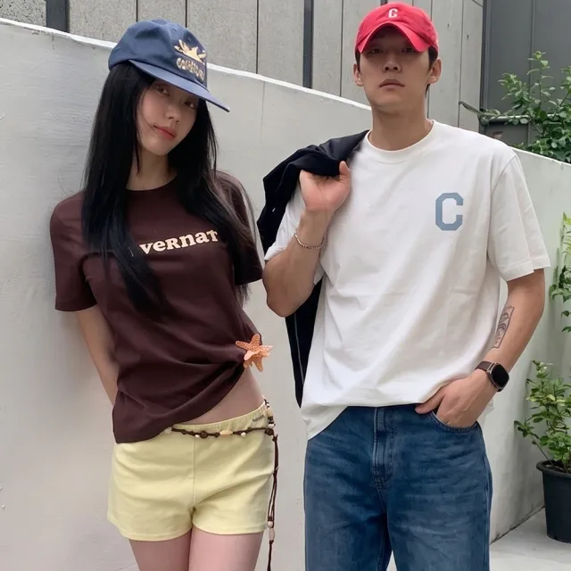 【COVERNAT】官方旗艦館 男女款- Logo短袖T恤 (UNI短袖上衣 黑/萊姆綠/燕麥/白色)