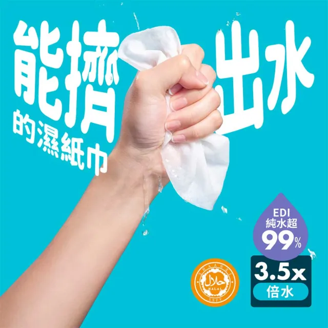【Hoppi】嬰兒純水加蓋濕紙巾升級版80抽(24包箱購)