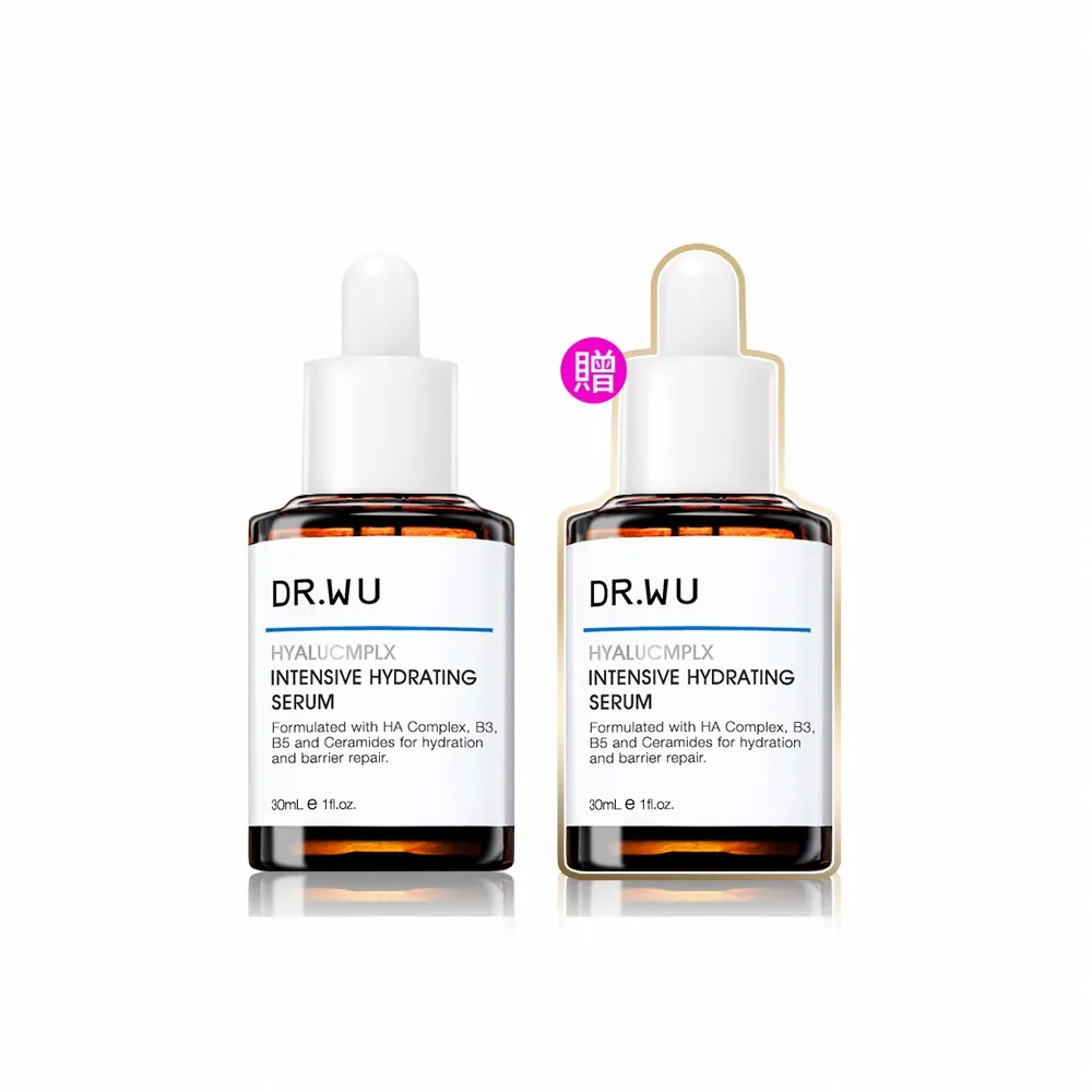 【DR.WU 達爾膚】玻尿酸保濕精華液30ML(2入組)