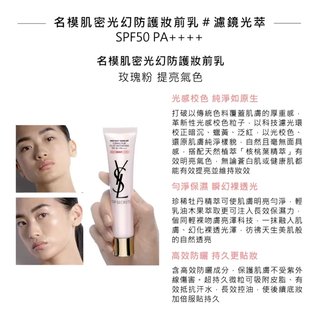 【YSL】官方直營 超模光感無瑕底妝組(粉氣墊12g +妝前乳40ml)