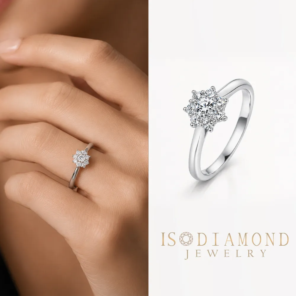 【IS DIAMOND】鑽石戒指 雪花 (培育鑽石)