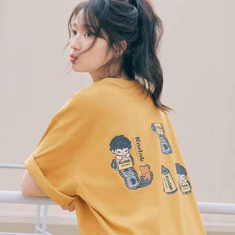 【KODAK Apparel】柯達 男女同款 短袖T恤 涼感 KODAK X Hirono 膠卷印花 共2色 / KB602038WHT KB602038YLW