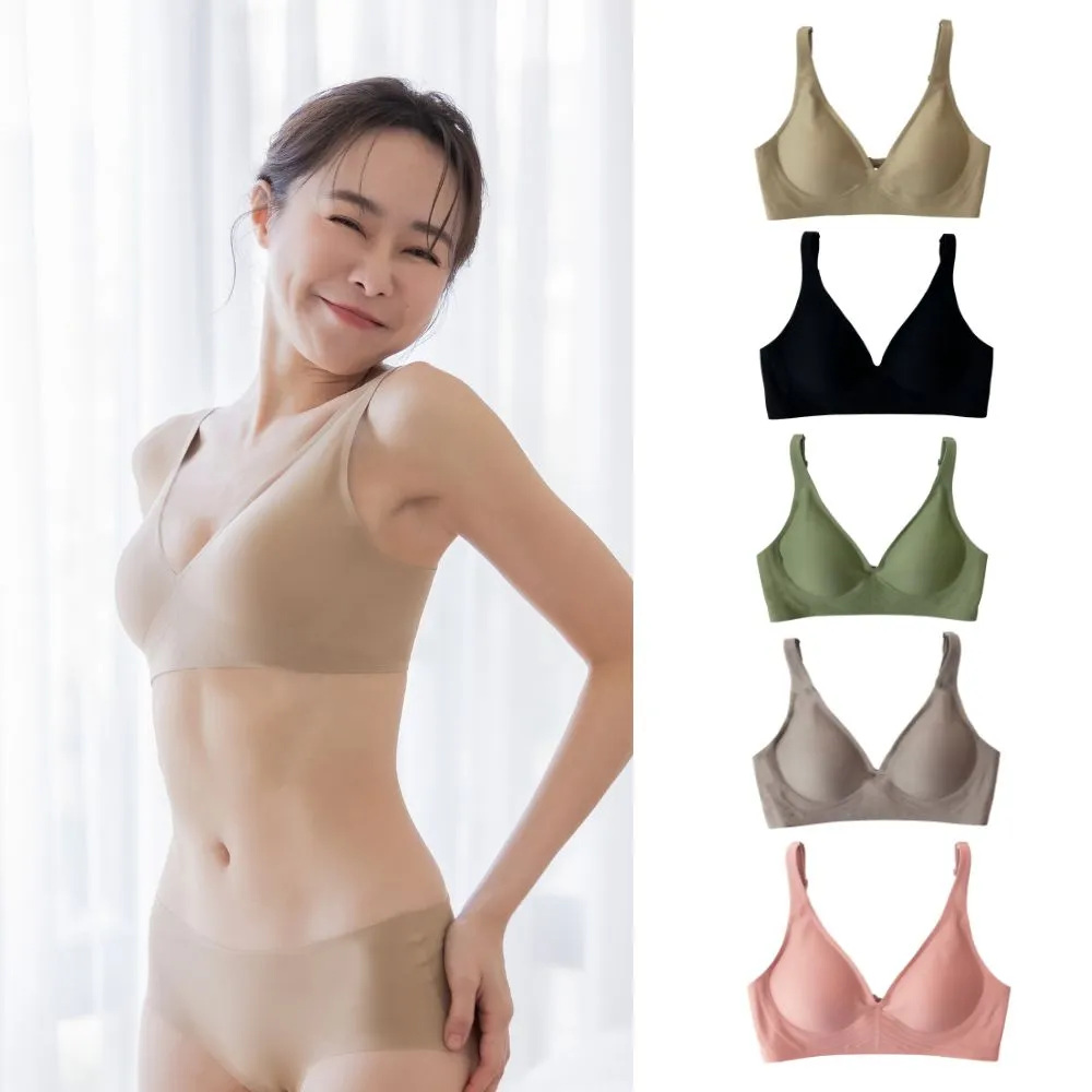 【myBRA】零著感_深V無痕無鋼圈內衣（共五色）