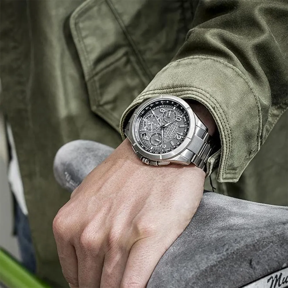 【CITIZEN 星辰】光動能GPS衛星對時鈦金屬手錶-43.5mm 父親節 送禮(CC9070-56H)
