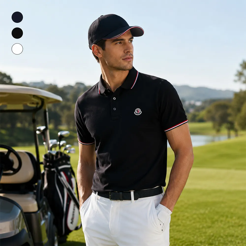 【MONCLER】男款 品牌LOGO 短袖POLO衫-多色任選(S號、M號、L號、XL號、XXL號、XXXL號)