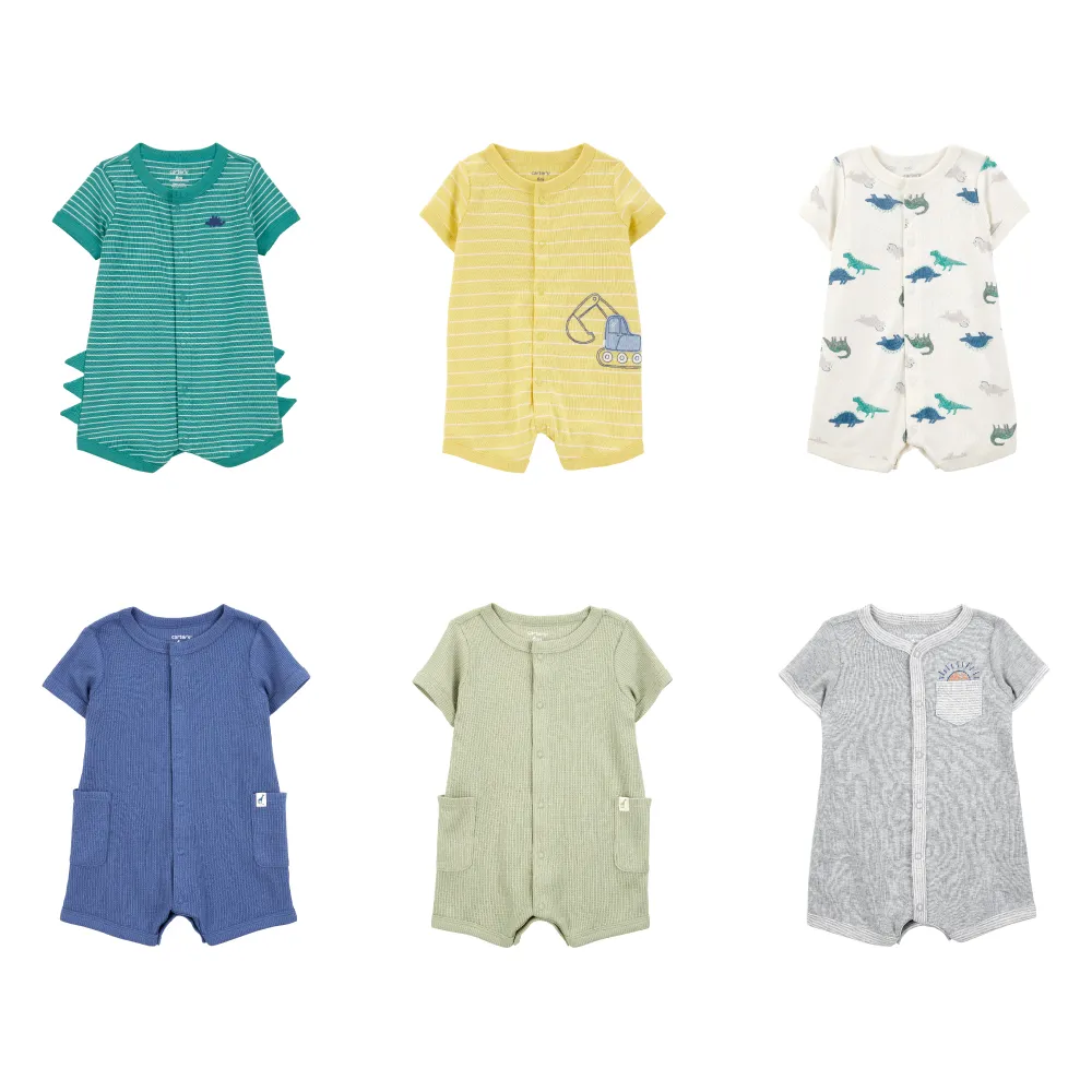 【Carter’s】精選嬰兒夏日短袖連身裝－多款任選(原廠公司貨 童裝 嬰兒裝 連身衣)