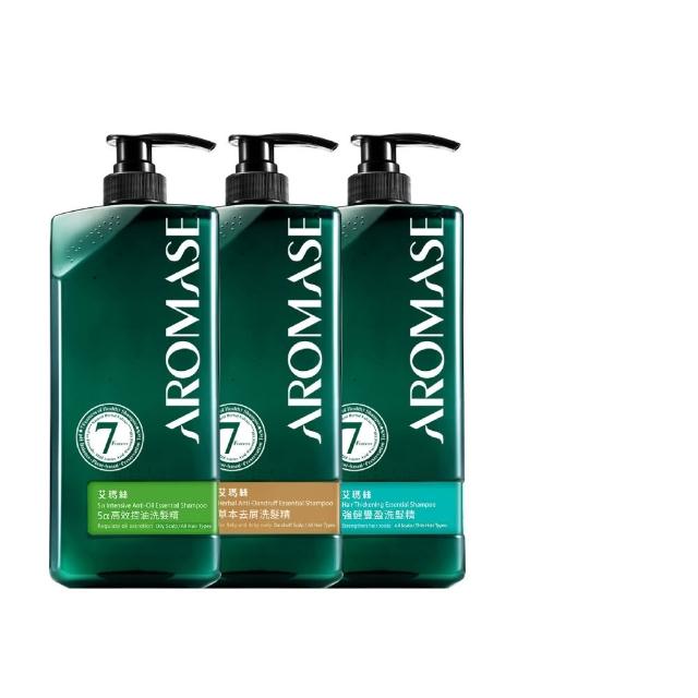 【Aromase 艾瑪絲】洗髮精 1000mL 3入組 任選(高效控油、強健豐盈、草本去屑)舊版本出清