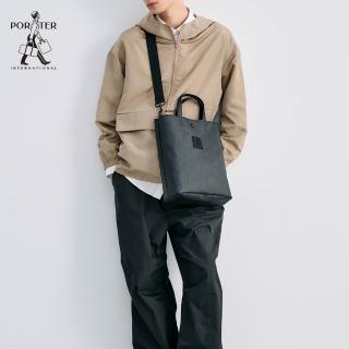 【PORTER INTERNATIONAL】雷雕新韻RENEW托特包-M(黑)
