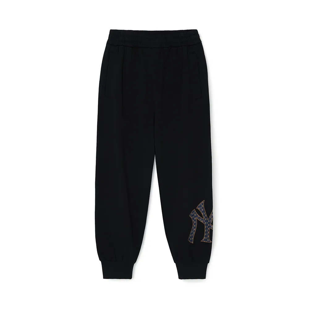 【MLB】運動褲 休閒長褲 Monogram系列 紐約洋基隊(3APTM0144-50BKS)