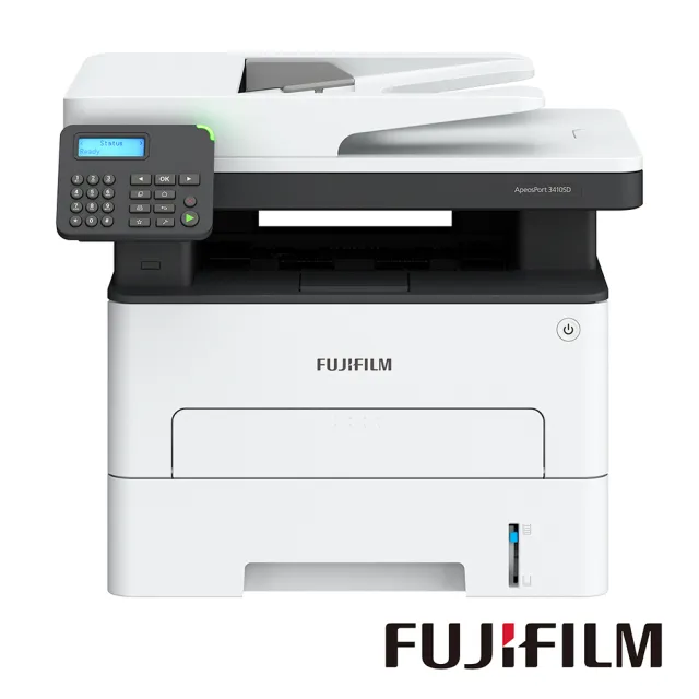【FUJIFILM 富士軟片】搭5組高容黑碳粉★ApeosPort 3410SD A4黑白多功能事務複合印表機