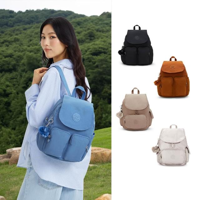 【KIPLING】品牌經典新款-猴子包 ★ 掀蓋拉鍊後背包(多色任選)