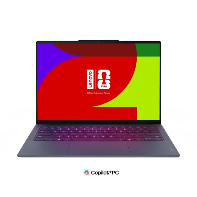 【Lenovo】Office 2024組★FIFA聯名款14吋Ultra 7輕薄觸控AI筆電(Yoga Slim 7/83QK000NTW/Ultra 7-355/32G/