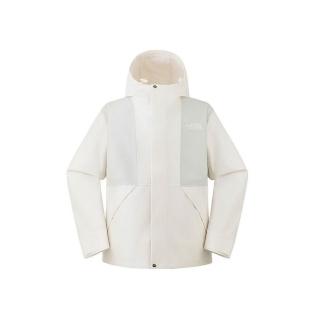 【The North Face】TNF 休閒 防水連帽衝鋒衣 M BLOCKING DRYVENT JACKET - APFQ 男 白 (NF0A8JRQTBH)
