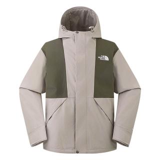 【The North Face】TNF 休閒 防水連帽衝鋒衣 M BLOCKING DRYVENT JACKET - APFQ 男 卡其 (NF0A8JRQMUO)