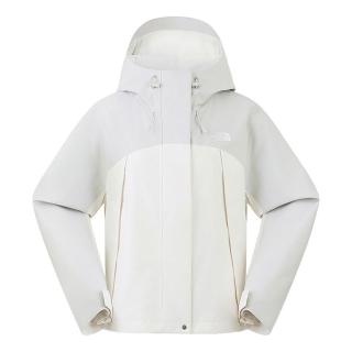 【The North Face】TNF 休閒 運動 DRYVENT防水連帽衝鋒衣 W DRYVENT OVS JACKET - AP 女 白 (NF0A8J6XTBH)