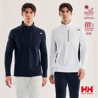 【Helly Hansen】男 防曬 抗UV 快乾 拉鍊 半開襟 長袖 上衣