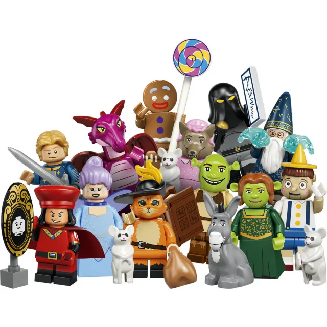 【LEGO 樂高】Minifigures 71053 史瑞克系列(隨機驚喜盒 角色人偶 禮物 玩具)