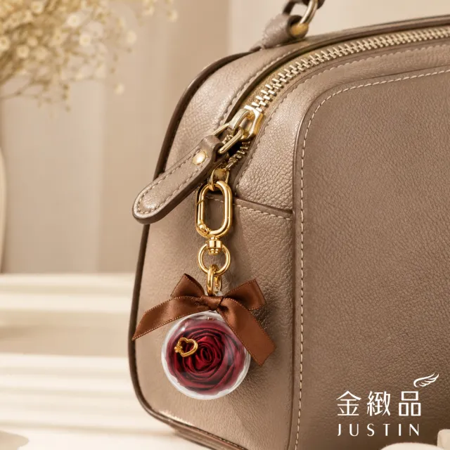 【金緻品】黃金吊飾 金緻玫瑰花球 0.04 愛心 包包掛飾 鑰匙圈