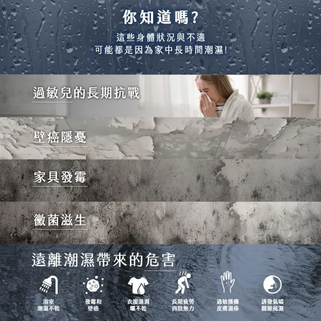 【Philips 飛利浦】2026新一級能效★14.2L抗敏清淨除濕機★雙入組-星空灰(DE5306/81)