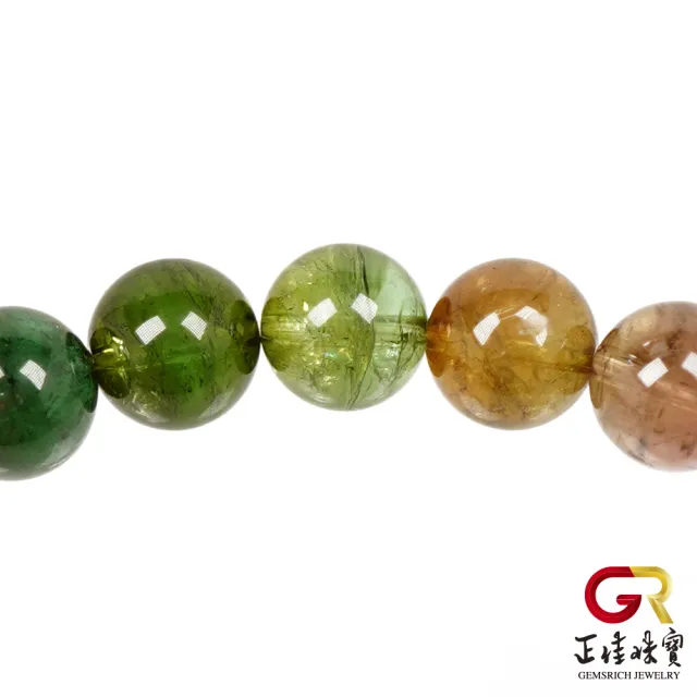 【正佳珠寶】彩碧璽 頂級蒐藏級彩虹漸層碧璽 8.8-9.3mm 彩碧璽手珠｜日本彈力繩