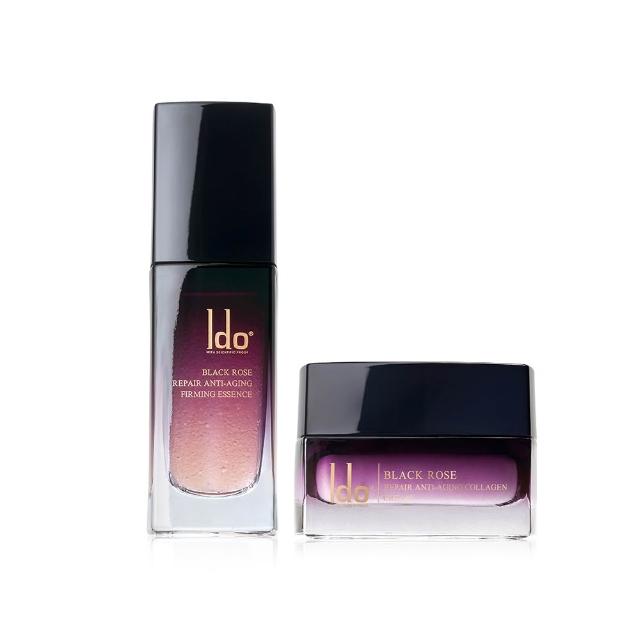 【Ido 船井醫朵】黑玫瑰抗老乳霜50ml+黑玫瑰緊膚金萃30ml(厚敷撫紋/保濕修復/全效抗老組)