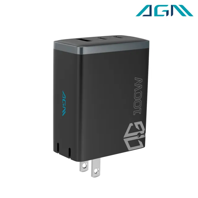 【Acer 宏碁】AGM菁英PD 100W充電器AGCH01100302(Type-C/USB-A/PD/QC 3.0/筆電充電/快充)
